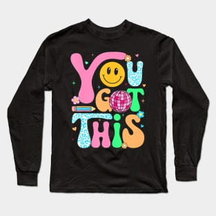 Leopard You Got This Testing Day For Teacher Kids Long Sleeve T-Shirt